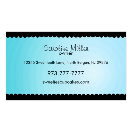 Cupcake Business Cards (back side)