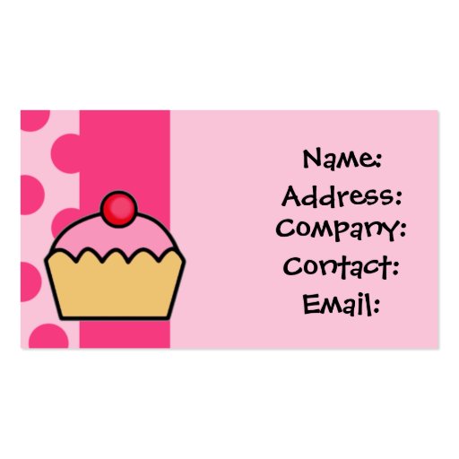 cupcake business Cards