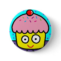 cupcake button design #2 by jeleneart cupcake button design #2