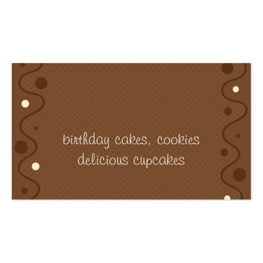 Cupcake Cafe Business Card (back side)
