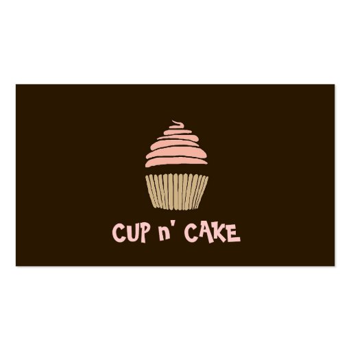 Cupcake, Cake, Bakery Business Card (front side)