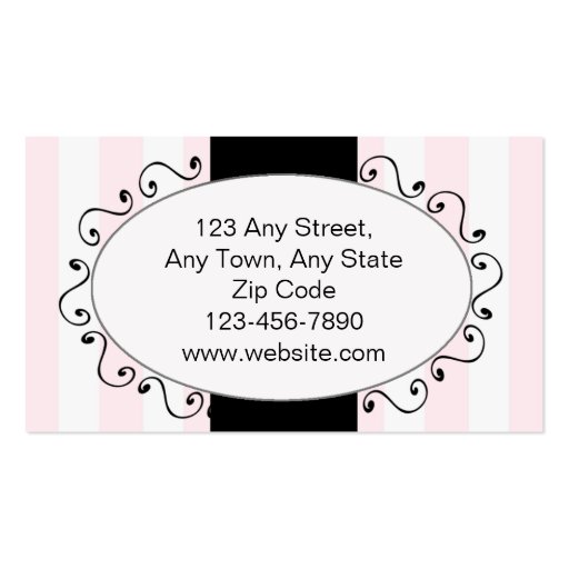 Cupcake Cake Bakery Business Cards (back side)