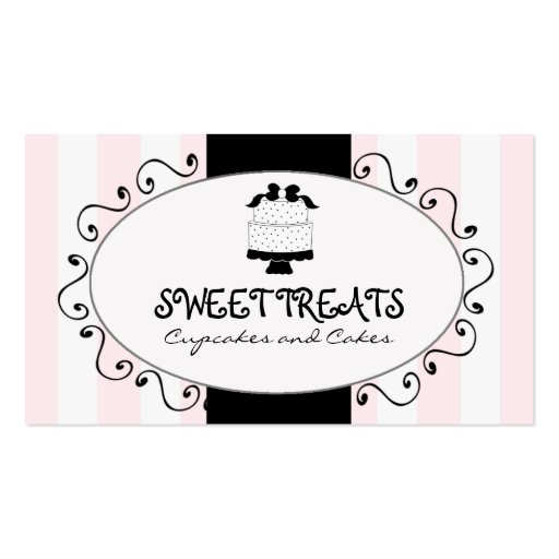 Cupcake Cake Bakery Business Cards (front side)