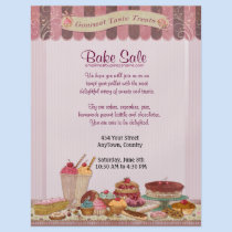 Cupcake, Cakes and Treats Bake Sale Flyer flyers