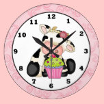Cupcake Cow wall cartoon clock wall clocks