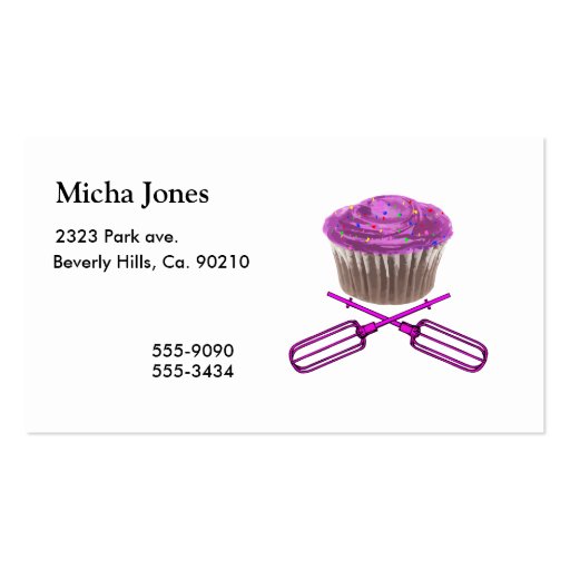 Cupcake & Crossbeaters Business Card Templates (front side)