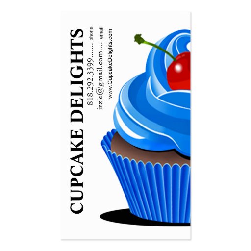 Cupcake Delights - Confections Desserts Pastries Business Card (front side)