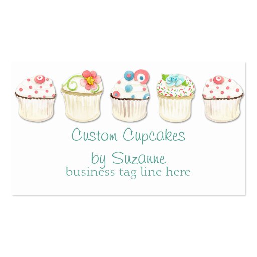 Cupcake Dessert Baking Bakery Business Identity Business Cards