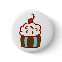 Cupcake Dessert Pinback Button