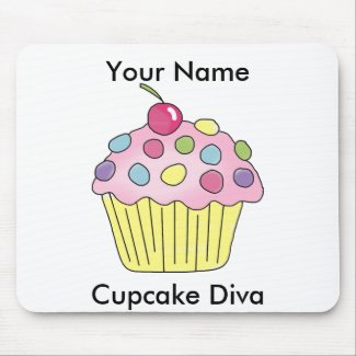 Cupcake Diva Mousepad mousepad
