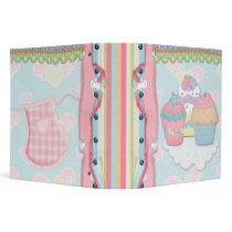 vector, illustration, abstract, digital art, doonidesigns, dooni designs, cool, business, photo, retro, school, abstract art, photo album, pretty, pastel, cupcakes, food, desserts, sweets, cake, lace, ribbon, recipes, recipebook, recipe book, cookbook, cute, adorable, yummy, yum, Binder with custom graphic design