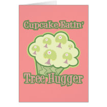 Cupcake Eating Tree Hugger cards by cupcakewear Cupcake Eating Tree Hugger cards