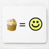 Cupcake Equals Happiness mousepads by original_designs Cupcake Equals Happiness mousepads