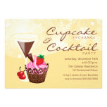 Cupcake Exchange & Cocktail Party Invitation-cream invitations