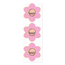 Cupcake Flower Bookmark business cards