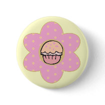 Cupcake Flower buttons