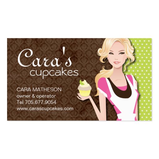 Cupcake Girl Business Cards (front side)