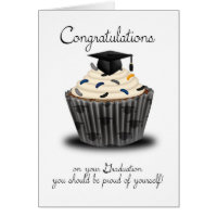 Cupcake Graduation Congratulations Greeting Card