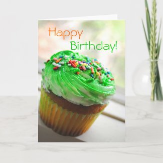 Cupcake Happy Birthday Card card