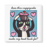 Cupcake Head Kitty Magnet