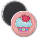Cupcake Heart Magnet magnet
