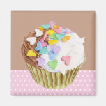Cupcake Hearts Magnet
