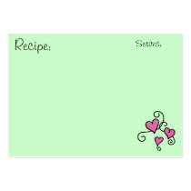 Cupcake & Hearts Recipe Cards business cards by golden_oldies Cupcake & Hearts Recipe Cards business cards