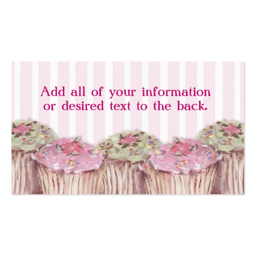 Cupcake Heaven Chic Business Cards (back side)