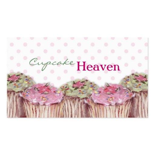 Cupcake Heaven Chic Business Cards (front side)