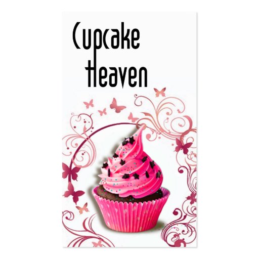 "Cupcake Heaven" - Confections Desserts Pastries Business Cards (front side)