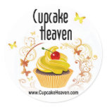 "Cupcake Heaven" - Confections Desserts Pastries Round Sticker