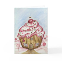 Cupcake House Christmas Card by suncookiez Cupcake House Christmas Card