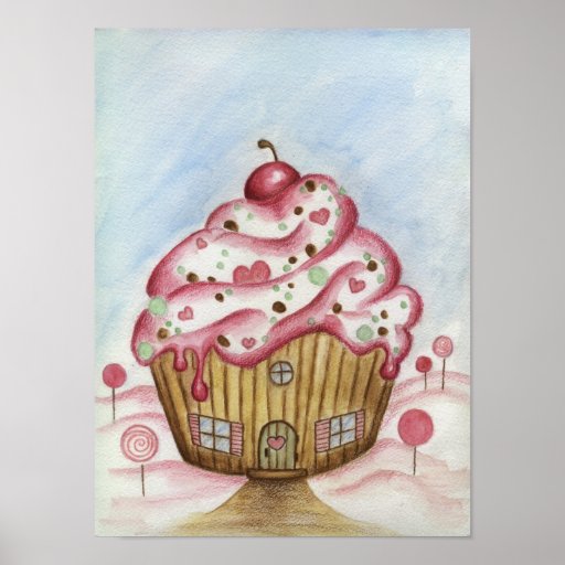 Cupcake House Poster Zazzle
