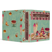 Cupcake & Ice Cream Binder Notebook