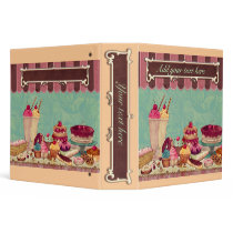 Cupcake & Ice Cream Binder Notebook