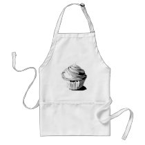 cupcake, dessert, treat, sweet, cake, pastry, bake, bakery, cherry, protective garment, victuals, choice morsel, sabayon, syllabub, sillabub, zabaglione, titbit, ovenbake, shirr, bakehouse, pate feuillete, henry sweet, pastry dough, puff paste, afters, fruit compote, frozen dessert, compote, blancmange, peach melba, baked alaska, zane grey, bone marrow, savoury, alimentation, aliment, tidbit, kickshaw, tiramisu, sustenance, Apron with custom graphic design