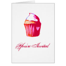Cupcake Invitation Greeting Cards