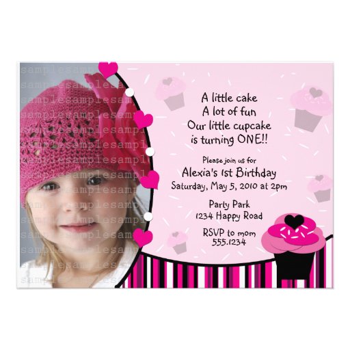 Cupcake Invitation or Thank You Card