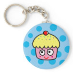 cupcake keychain in blue
