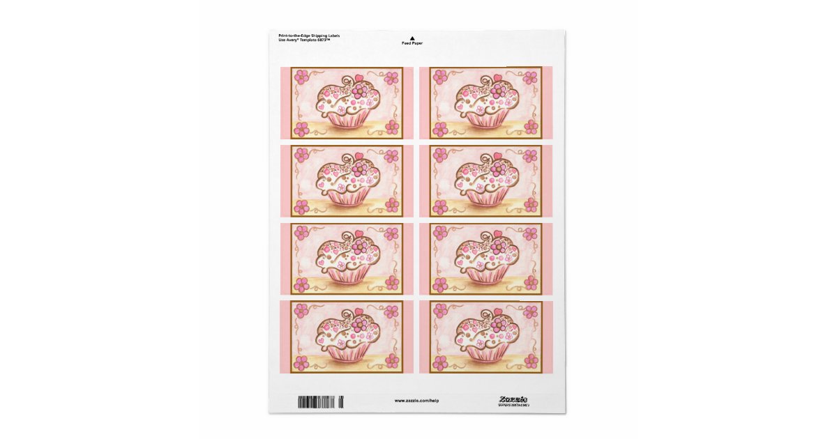 Cupcake Labels Zazzle