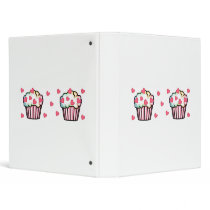 Cupcake Love 3 Ring Binders