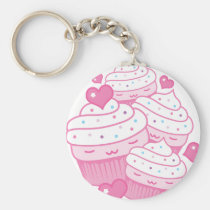 cupcake love keychains