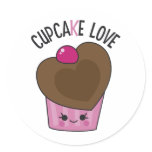 Cupcake Love Round Stickers