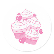 cupcake love stickers