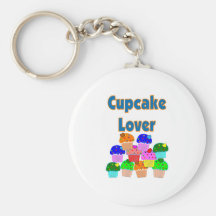 "Cupcake Lover"---Mound of Bright colored cupcakes Keychains