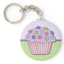 Cupcake Magnet Lavender Frosting Key Chains