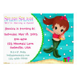 Cupcake Mermaid Custom Invitations invitations