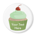 Cupcake-Mint and Green magnets