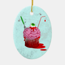 Cupcake Of The Dead Christmas Tree Ornaments