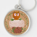 Cupcake Owl Key Chains